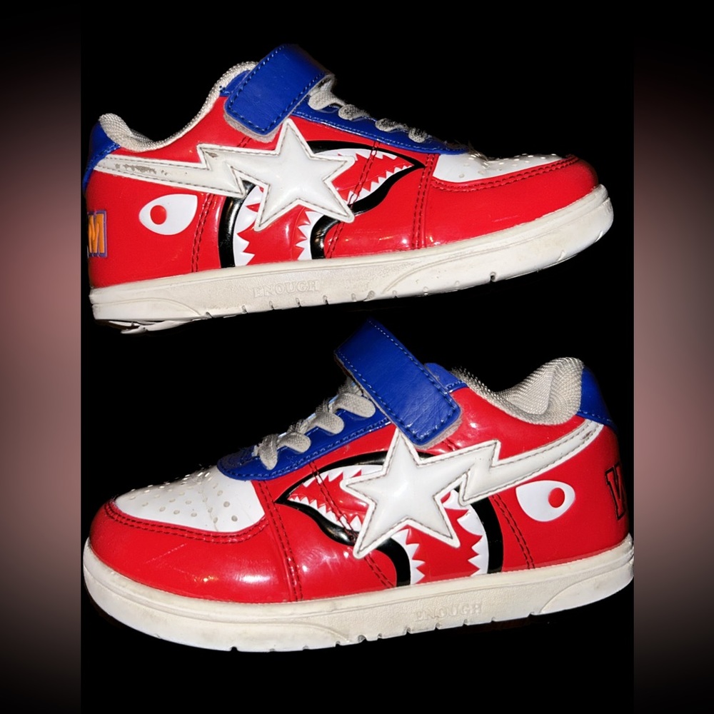 BAPE Bapesta Shark Low Sneakers Kids Size 17